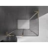Mexen Velar L sliding shower cabin 100 x 85 cm, graphite, gold - 871-100-085-43-50