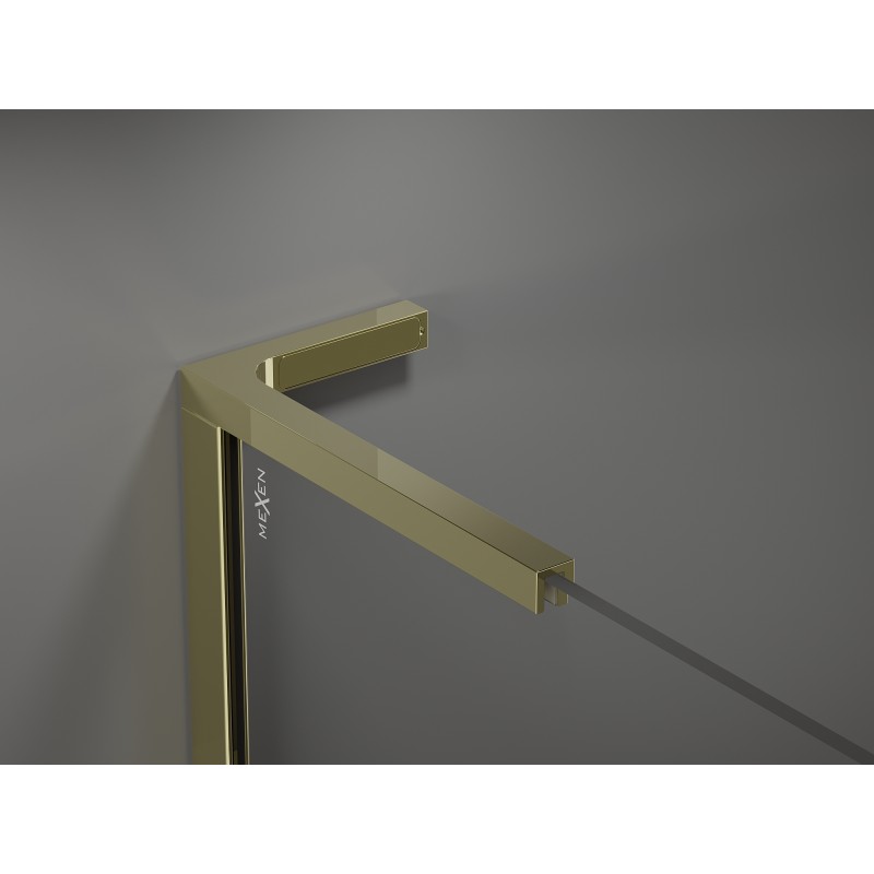 Mexen Velar L sliding shower enclosure 90 x 110 cm, graphite, gold - 871-090-110-43-50