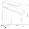Mexen Mino DQ72 bathtub set, Black - 72403DQ72-70