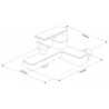 Mexen Mino DQ72 bathtub set, Black - 72403DQ72-70