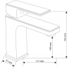 Mexen Mino R77 bathtub set, Black - 72403R77-70