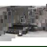 Mexen Velar L shower cabin sliding 100 x 100 cm, transparent, brushed gold - 871-100-100-03-55