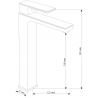 Mexen Mino R77 bathtub set, Black - 72413R77-70