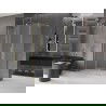 Mexen Velar L sliding shower enclosure 100 x 80 cm, frost, brushed gold - 871-100-080-33-55