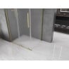 Mexen Velar L Sliding Shower Enclosure 120 x 75 cm, Frost, Brushed Gold - 871-120-075-33-55