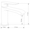 Mexen Pecos DS62 bathtub set, Black - 72703DS62-70