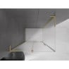 Mexen Velar L Sliding Shower Cabin 120 x 110 cm, Frosted, Brushed Gold - 871-120-110-33-55