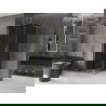 Mexen Velar L sliding shower cabin 120 x 120 cm, graphite, brushed gold - 871-120-120-43-55