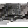 Mexen Velar L sliding shower enclosure 100 x 70 cm, graphite, brushed gold - 871-100-070-43-55