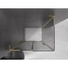 Mexen Velar L sliding shower cabin 100 x 110 cm, graphite, brushed gold - 871-100-110-43-55