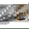 Mexen Rio square shower cubicle 90 x 90 cm, Transparent, Black + shower tray Flat, Black - 860-090-090-70-00-4070B