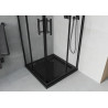 Mexen Rio Square Shower Cabin 90 x 90 cm, Transparent, Black + Flat Tray, Black - 860-090-090-70-00-4070B