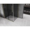 Mexen Velar L sliding shower enclosure 110 x 75 cm, graphite, brushed gold - 871-110-075-43-55