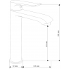 Mexen Pecos high black bathroom faucet - 72710-70