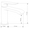 Mexen Pecos washbasin faucet, black - 72700-70