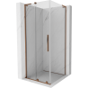 Mexen Velar L Sliding Shower Enclosure 90 x 90 cm, Transparent, Rose Gold - 871-090-090-03-60