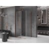 Mexen Velar L sliding shower cabin 100 x 80 cm, transparent, rose gold - 871-100-080-03-60