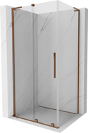 Mexen Velar L sliding shower cabin 100 x 110 cm, transparent, rose gold - 871-100-110-03-60
