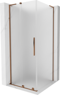 Mexen Velar L sliding shower cabin 90 x 90 cm, frosted, pink gold - 871-090-090-33-60