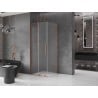 Mexen Velar L sliding shower cabin 90 x 90 cm, frost, rose gold - 871-090-090-33-60