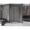 Mexen Velar L sliding shower enclosure 90 x 80 cm, frost, rose gold - 871-090-080-33-60