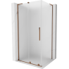 Mexen Velar L sliding shower cabin 90 x 85 cm, frosted, pink gold - 871-090-085-33-60