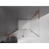 Mexen Velar L sliding shower enclosure 90 x 80 cm, frost, rose gold - 871-090-080-33-60