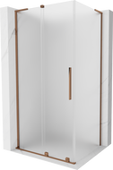 Mexen Velar L sliding shower enclosure 90 x 110 cm, frost, rose gold - 871-090-110-33-60