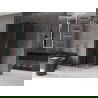 Mexen Velar L sliding shower cabin 100 x 100 cm, graphite, rose gold - 871-100-100-43-60