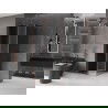 Mexen Velar L sliding shower cabin 100 x 100 cm, graphite, rose gold - 871-100-100-43-60