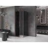 Mexen Velar L sliding shower cabin 120 x 120 cm, graphite, rose gold - 871-120-120-43-60