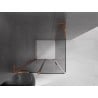 Mexen Velar L sliding shower cabin 120 x 120 cm, graphite, rose gold - 871-120-120-43-60