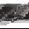 Mexen Velar L sliding shower enclosure 90 x 120 cm, graphite, rose gold - 871-090-120-43-60