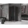 Mexen Velar L sliding shower cabin 100 x 75 cm, graphite, rose gold - 871-100-075-43-60