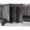 Mexen Velar L sliding shower cabin 100 x 75 cm, graphite, rose gold - 871-100-075-43-60