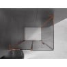 Mexen Velar L sliding shower cabin 100 x 80 cm, graphite, rose gold - 871-100-080-43-60