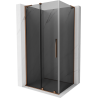 Mexen Velar L sliding shower enclosure 110 x 70 cm, graphite, rose gold - 871-110-070-43-60