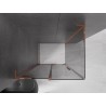 Mexen Velar L sliding shower cabin 110 x 85 cm, graphite, pink gold - 871-110-085-43-60