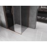 Mexen Velar L sliding shower cabin 110 x 85 cm, graphite, pink gold - 871-110-085-43-60