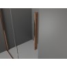 Mexen Velar L sliding shower cabin 110 x 85 cm, graphite, pink gold - 871-110-085-43-60