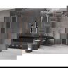 Mexen Velar L sliding shower cabin 100 x 100 cm, transparent, brushed copper - 871-100-100-03-65