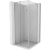Mexen Velar L sliding shower cabin 100 x 100 cm, transparent, brushed nickel - 871-100-100-03-97