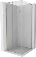 Mexen Velar L sliding shower cabin 120 x 120 cm, transparent, brushed nickel - 871-120-120-03-97