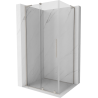 Mexen Velar L sliding shower cabin 100 x 70 cm, transparent, brushed nickel - 871-100-070-03-97