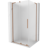 Mexen Velar L sliding shower cabin 100 x 110 cm, frost, brushed copper - 871-100-110-33-65