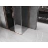 Mexen Velar L sliding shower cabin 90 x 70 cm, graphite, brushed copper - 871-090-070-43-65