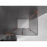 Mexen Velar L sliding shower cabin 90 x 70 cm, graphite, brushed copper - 871-090-070-43-65