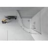 Mexen Rio shower cabin semi-circular 80 x 80 cm, frosted, chrome + Flat tray, white - 863-080-080-01-30-4110