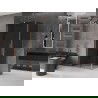 Mexen Velar L sliding shower cabin 100 x 70 cm, graphite, brushed copper - 871-100-070-43-65