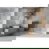Mexen Rio Semi-Circular Shower Cabin 90 x 90 cm, Frosted, Chrome + Flat Tray, White - 863-090-090-01-30-4110